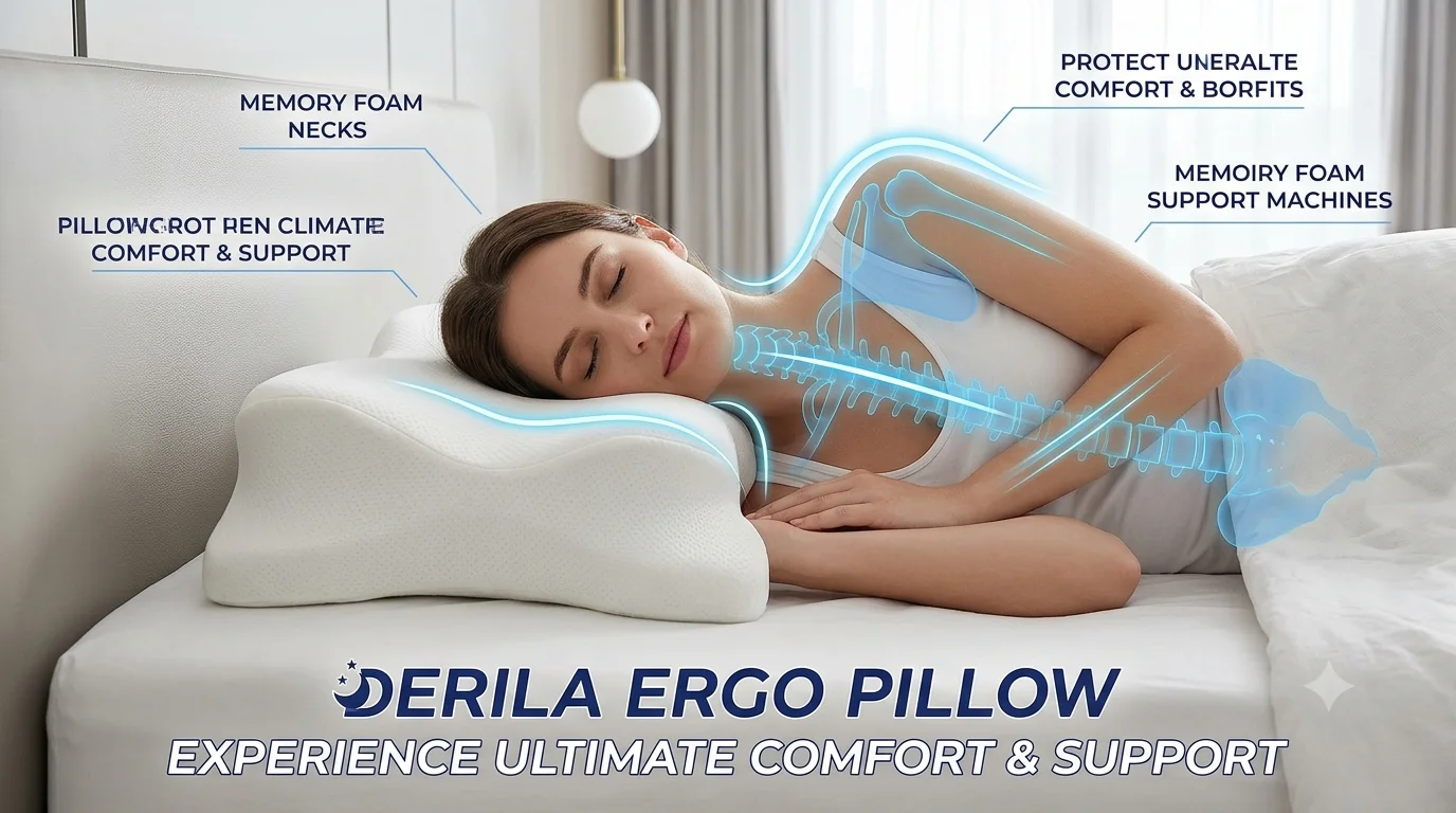 girl rest on Derila Ergo Pillow